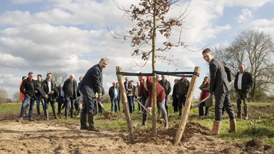 mensen planten bomen