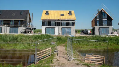 Huizen in aanbouw