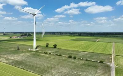 windmolens in weilanden