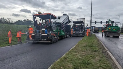 wegwerkzaamheden aan een weg