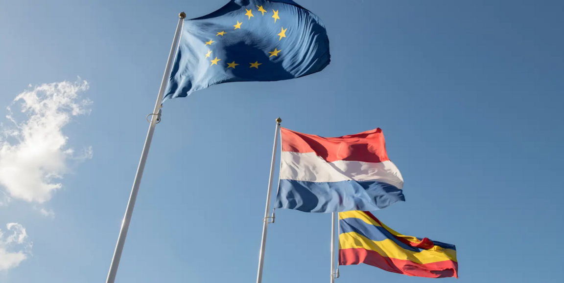 europese, nederlandse en duitse - vlagge